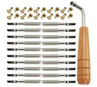 HONMEET Chevilles de harpe-lyre en bois et métal, kit 1 Set avec rivets, accessoires pour accordage professionnel, destiné aux joueurs de lyre harp lors de spectacles