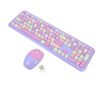 HONMEET Clavier et Souris sans Fil USB Compatible Système D'exploitation 110 Touches et 3 Boutons de Souris en Abs pour Bureau et Ordinateur Portable