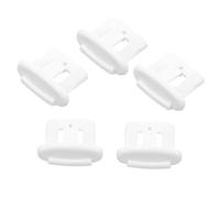 HONMEET Clip D'extrémité de Glissière pour Lave-vaisselle Pack de 5 Pièces en Plastique Blanc Design Ergonomique pour Réparation et Remplacement Facile