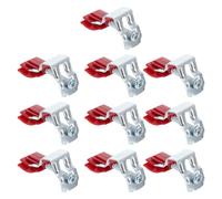 HONMEET Clips de Fixation pour Évier Cuisine Réglables 10 Pièces Accessoires Cuisine Rouge Foncé 50X25X18 MM Installation sans Perçage Fournitures Pratiques pour Ustensiles et