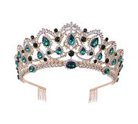 HONMEET Coiffe De Mariée Élégante Avec Peigne Et Couronne En Strass Pour Une Séance Photo De Mariage De Bal Ou De Soirée