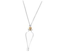 HONMEET Collier Pendentif Mini Bouteille en Verre Transparent Chaîne en Alliage Blanc, Fiole Hermétique Décorative Multifonction pour Loisirs Créatifs et Présents Artistiques