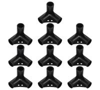 HONMEET Connecteurs de Tubes en Plastique pour Jardinage 20mm, 10 pièces, connecteurs à Trois Voies et à Quatre Voies, pour Construire Une Serre et Un abri Solaire, PP Noir