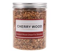 HONMEET Copeaux de Bois pour Cocktails et Barbecue, Morceaux de Cerise 125g, Bois pour Fumer, Parfaits pour Repas en Plein air et Fumage Uniforme