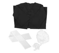 HONMEET Costume de Juge Garçon Fille avec Perruque Tenue Professionnelle pour Jeu de Rôle et Déguisement Éducatif Recommandée Kit Complet pour Expérience Carrière Juridique