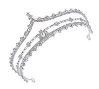HONMEET Couronne De Mariée Cristaux Diadème Vintage Accessoire De Cheveux Pour Mariage Et Fête Pour Nouveaux Événements Spéciaux