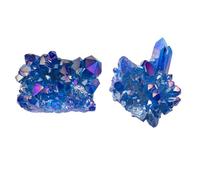 HONMEET Cristal Bleu Naturel 2 Pièces 100g Pierres Décoratives Pour Aquarium Pot De Fleurs Jardinage Artisanat Pierres Décoratives Feng Shui