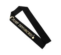 HONMEET Écharpes de Divorce Élégantes en Tissu Noir 5pcs pour Fêtes de Célibataires Confortables et Présents Sophistiqués pour Femmes Divorcées