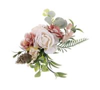 HONMEET Élégante Barrette de Mariage Blanche Plumes pour Mariée Accessoire Cheveux avec Strass Peigne Léger et Raffiné pour Coiffures et Classiques pour Mariées Demoiselles et Femmes