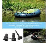 HONMEET Embouts de Gonflage 3 Tailles Détachables en Plastique Adaptateurs pour Pompe à Air Électrique Accessoires Polyvalents pour Objets Gonflables Kit 2 Sets pour Ballon Matelas et