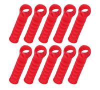 HONMEET Embouts de Manche à Balai 22 Mm Rouge, Lot de 10 Capuchons en Plastique pour Tige de Balai et Serpillière, Accessoires de Nettoyage Polyvalents pour Ménage et Usage Domestique