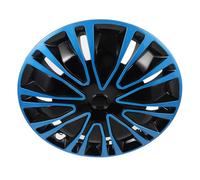HONMEET Enjoliveur de Roue Décoratif Acier Bleu Noir Couvercle de Moyeu Auto Facile à Installer pour Jante de Voiture