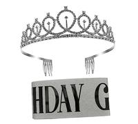 HONMEET Ensemble De Couronne Ceinture D'anniversaire Unique Pour Fille Tenue Confortable