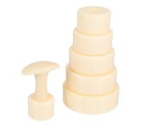 HONMEET Ensemble moule à tartelettes avec presse-pâte en silicone beige, conçu pour presser facilement fonds de tartes et pies
