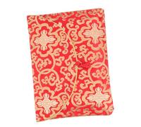 HONMEET Enveloppe Brocart Rouge Soie avec Fermeture Nœud Chinois Pochette Multifonction pour Cartes Documents et Textes Bouddhistes Design Élégant et Classique