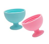 HONMEET Éponge Nettoyeur Pinceau Support 2 Pcs Porte-éponges De Maquillage Bol De Nettoyage Pour Pinceaux De Maquillage Supports D'éponges