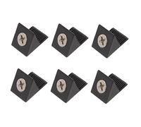 HONMEET Équerre D'angle En Plastique 100 Pcs Vis Auto-perceuses Renfort D'angle Pour Meuble Et Tiroir Accessoire Fixation En l Noir Kit Réparation Commode Et Étagère Usage Bricolage Mobilier