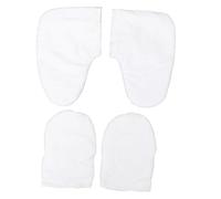 HONMEET Et Chaussettes Coton Pour Thérapie Cire De Paraffine Ensemble Isolant Thermique Pour Spa Et Soins à Domicile Blanc