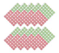 HONMEET Étiquettes Autocollantes pour Organisation de Bureau 480 Vertes et Rouges, 10 Feuilles, Surface Inscriptible, Amovibles et Marquage de Projets DIY
