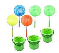 HONMEET Filets Extensibles pour Garçon Fille Set de Filets Nylon avec Seaux Pliables de Jardin Attrape-Insectes et Petits Poissons Kit Exploration Nature Garçon Fille Couleur Aléatoire