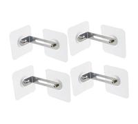 HONMEET Fixations Adhésives Anti-basculement pour Meubles Bébé, Kit 4 Pièces, Ancrages de Commode Réglables 0-5,2 Cm, Sécurité Garçon et Filles, Protections Murales sans Perçage