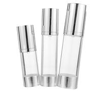 HONMEET Flacons Distributeurs à Pompe à Pression 3 Pcs 30/50/80 Ml En Plastique Léger Transparent Pour Contenus De Voyage Articles De Toilette Cosmétiques Portables