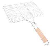 HONMEET Grille à Clips Barbecue en Fer Argentée Grand Format pour Grillade