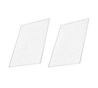 HONMEET Grille de Cuisson Surface Lisse et Résistante la Chaleur en Acier Inoxydable 2 Pièces pour Barbecue Gaz et Propane Accessoire Pratique pour Barbecue Extérieur