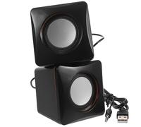 HONMEET Haut-Parleur USB pour Ordinateur de Bureau, 1 Paire, Portable, Facile à Nettoyer, Compatible avec Ordinateur Portable, pour Usage Maison et Bureau
