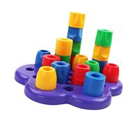 HONMEET Jeu de Construction Empilable Blocs de Formes Colorés pour Apprentissage Précoce Éducatif de Reconnaissance Géométrique pour Garçon Fille Cadeau Éveil an et Plus