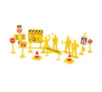 HONMEET Jouets De Barrage Routier Panneau De Signalisation Petit Cône De Signalisation Panneaux De Transport Cônes De Construction en Plastique