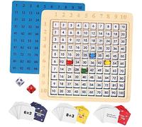 HONMEET Jouets Éducatifs Montessori Bois pour Apprentissage des Mathématiques Multiplication et Addition Ludiques pour Développement Cognitif
