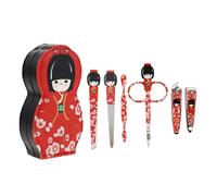 HONMEET Kit Manucure Inox Japonais Cartoon Coupe-ongles Ergonomique Ciseaux Droits et Pince Ongles pour Soins des Ongles Homme et Femme