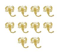 HONMEET Lot de 10 Pièces pour Fabrication de Bijoux 10 Pendentifs en Alliage Scorpion Or, Breloques Soi-même Accessoires Délicats et Stylés pour Collier ou Bracelet