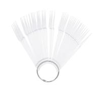 HONMEET Lot De 100 Conseils D'échantillons De Vernis à Ongles D'éventail Transparent Pratiques Manucure Facile à Utiliser Transporter Pour Techniciens Et Débutants En Nail Art