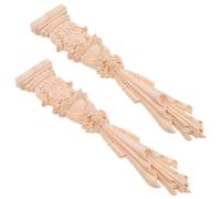 HONMEET Lot de 2 Appliques Décoratives en Bois pour Armoire, Incrustation de Porte D'armoire en Bois Massif, Résistance à l'usure, Design Créatif pour Mobilier et Décoration