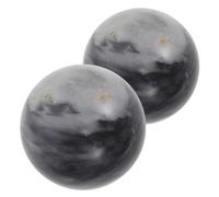 HONMEET Lot De 2 Boules De Massage En Jade Naturel 5 Cm, Boules De Contemplation Mains Avec Carillon, Thérapie De Relaxation Des Articulations, Bien-être Portable Pour Adultes Et Exercices Des Doigts