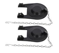 HONMEET Lot de 2 Clapets Universels pour Réservoir de Toilette Valves à Économie d'Eau en Caoutchouc Noir Compatibles Réservoirs Standard Accessoires pour Salle de Bain Domestique et