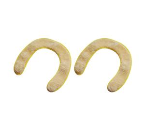 HONMEET Lot de 2 Coussins Siège de Toilette pour Garçon et Filles en Velours Jaune, Tapis Chaud Alèse pour Toilettes, Siège d'apprentissage Propreté Bébé, Accessoires Confortables et Doux