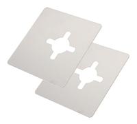 HONMEET Lot de 2 Plaques de Renfort de Porte en Acier Inoxydable Brossé Plaque de Recouvrement pour Serrure et Pêne Dormant Compatible Portes Intérieures Bois et Métal Kit Réparation