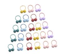 HONMEET Lot de 24 Élastiques à Cheveux Colorés Pompons, Taille Petite, Accessoires pour Cheveux Bébé et Garçon et Filles, Doux et Résistants, pour Coiffures Quotidiennes et Fêtes