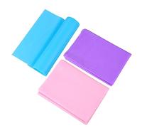 HONMEET Lot de 3 Bandes Élastiques de Yoga 2 M en Latex Naturel, Ceintures D’étirement Antidérapantes, Sangle de Résistance Fitness pour Stretching, Pilates et Musculation, Exercice à Domicile Salle