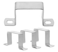 HONMEET Lot de 4 Colliers de Serrage Carrés 2x2 Pouces en Acier Inoxydable 304, Supports en U Robustes pour Tubes Carrés, Fixation Solide pour Plomberie, Garde-corps et Rampes D’escalier,