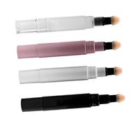 HONMEET Lot De 4 Tubes Fards à Joues Rechargeable 5 Ml Transparents Et Colorés, Flacons Rotatifs Légers, Mini Format, Adaptés Au Maquillage De Voyage Rangement Cosmétique
