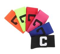 HONMEET Lot de 6 Brassards Capitaine de Football Élastiques Unisexes, Fixation Adhésive Enveloppante, Tissu Respirant, Couleurs Variées, Accessoires Polyvalents pour Football et