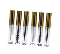 HONMEET Lot de 6 Flacons de Maquillage Vides pour Pinceaux à Lèvres en Pet Et Abs