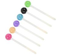 HONMEET Lot de 6 Stylos à Encre Gel Créatifs de Sucette 0,5 Mm Recharge Liquide, Écriture Fluide, Légers et Faciles à Transporter, pour Présents de Fête et Bureau Style Style Aléatoire