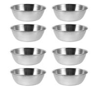 HONMEET Lot de 8 Bols Mélangeurs pour Masque Visage en Acier Inoxydable 201ss, Diamètre 3,5 Pouces, Ensemble Professionnel pour Esthéticiennes et Spas, Bol Inox Cosmétique Réutilisable