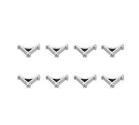 HONMEET Lot de 8 Clips Argentés en Aluminium pour Support D'étagère de Congélateur et Réfrigérateur, Faciles à Installer et Garantissant Une Fixation Solide