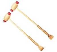 HONMEET Marteau à Bois Multifonction Ne Raye Pas la Peau 2 Pièces pour Massage Profond des Muscles en Bois Naturel pour Échauffements la Maison